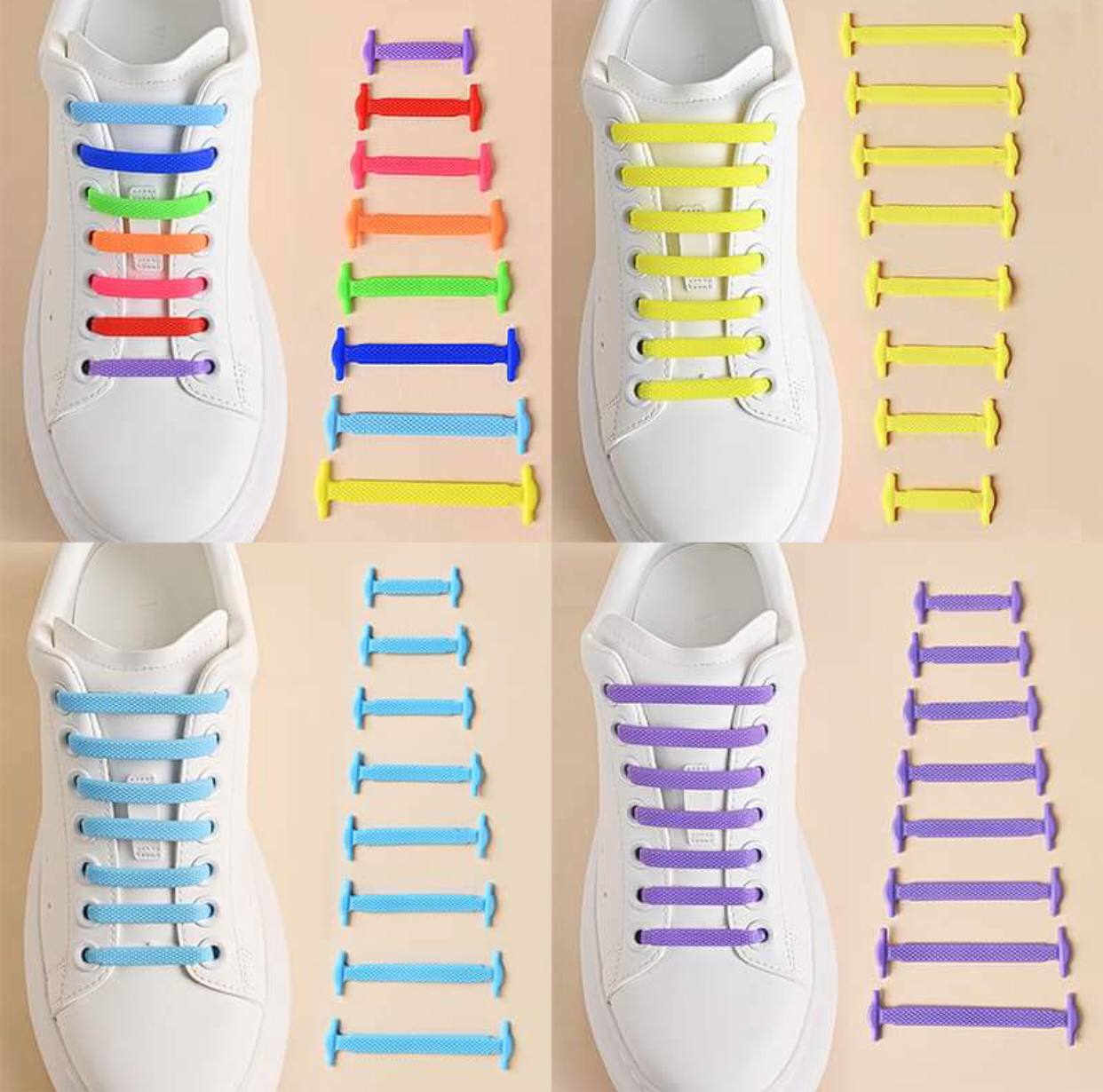 Silicone reusable shoe laces
