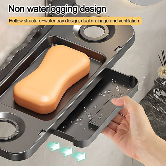 Wall mounted punch free soap holder/Shower gel rack
