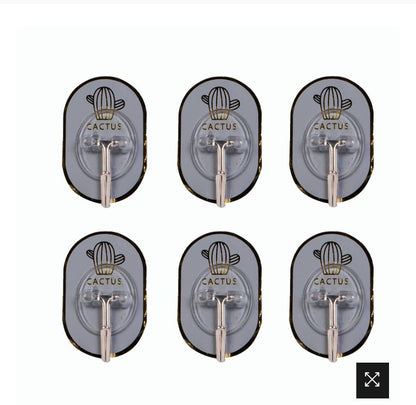 6 Pack fruit design Stylish multi-purpose adhesive hooks.