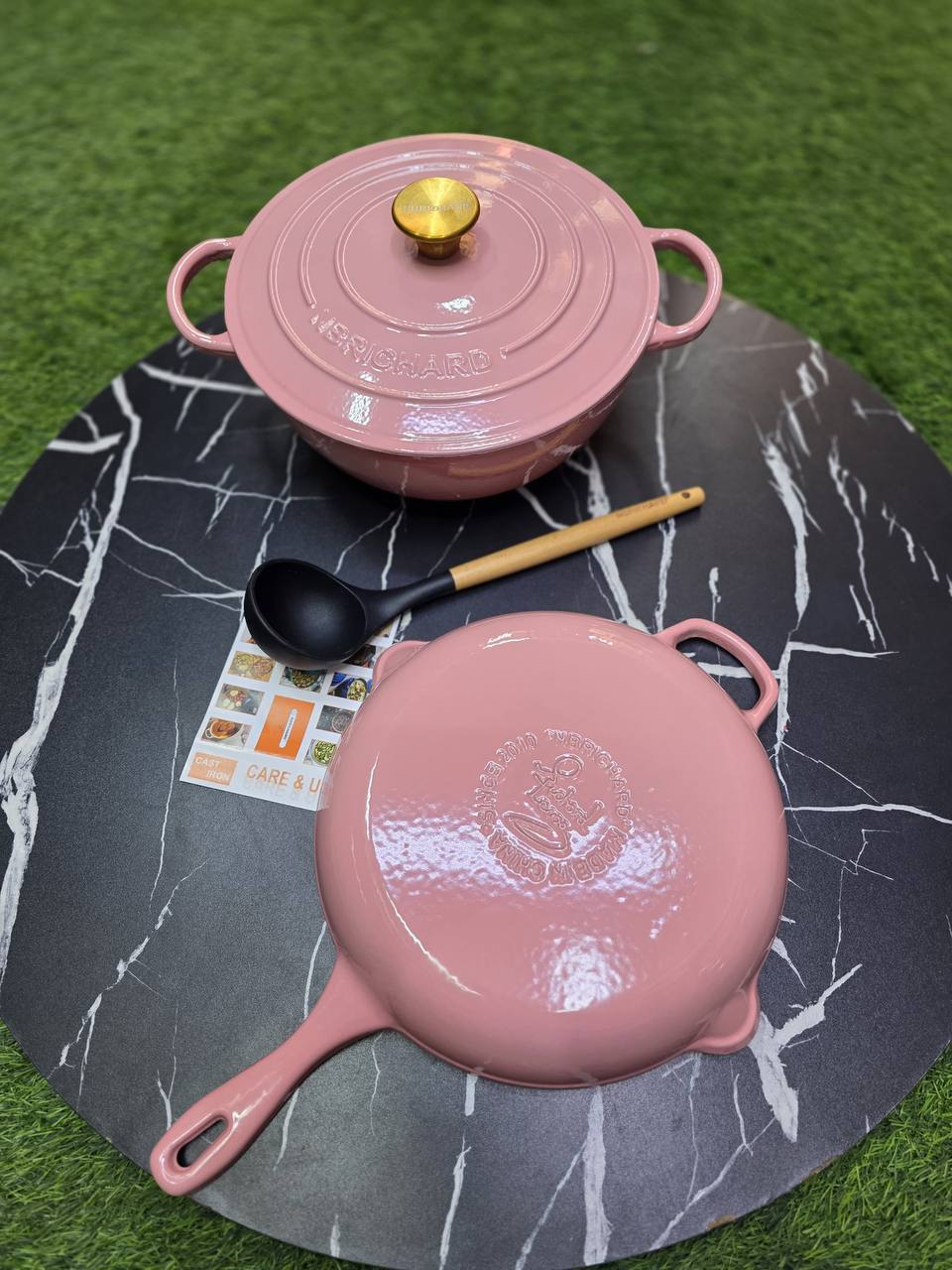 3 pcs Set Enamel Cast iron cooking pots