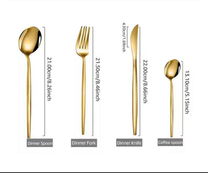 Heavy duty 24pcs dining cutlery set
