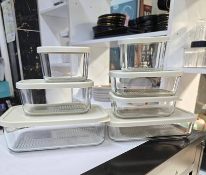 7 pcs Food grade glass lunch box