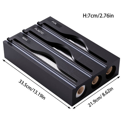 3in1 Bamboo wrap dispenser with cutter