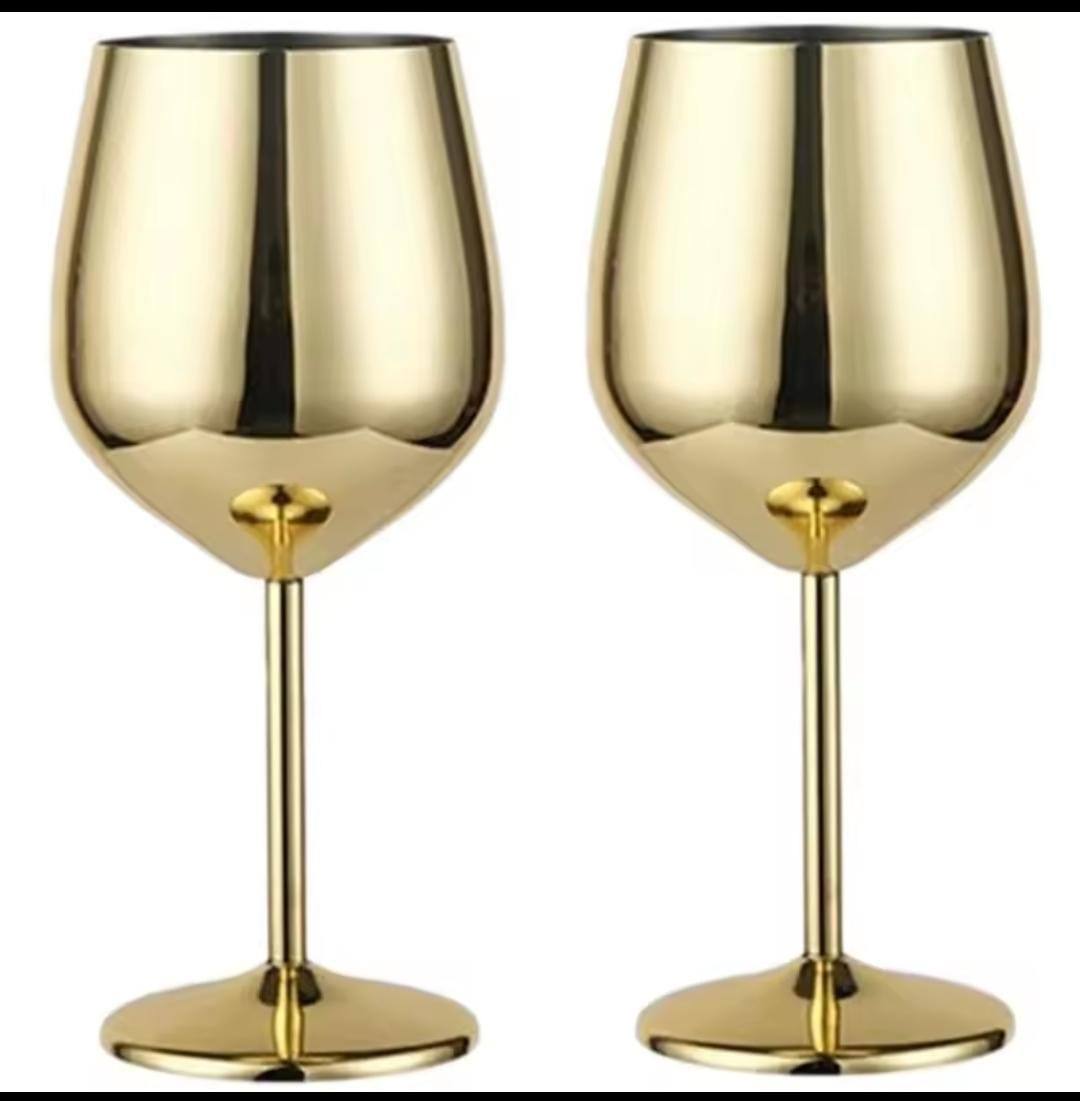 ELEGANT STAINLESS STEEL NON BREAKABLE  GOBLETS