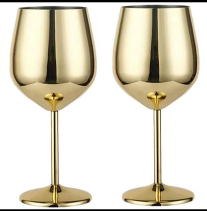 ELEGANT STAINLESS STEEL NON BREAKABLE  GOBLETS