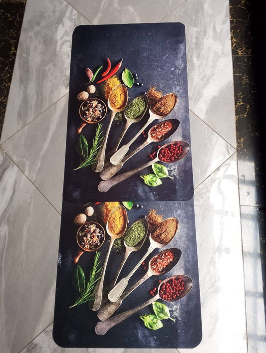 Both Sides Rubber kitchen Mats Set