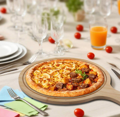 Bamboo pizza board plate