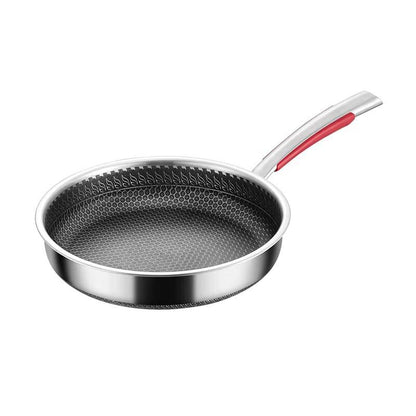 28cm Non-Stick Honeycomb Stainless Steel Frying Pan, 10 Inch