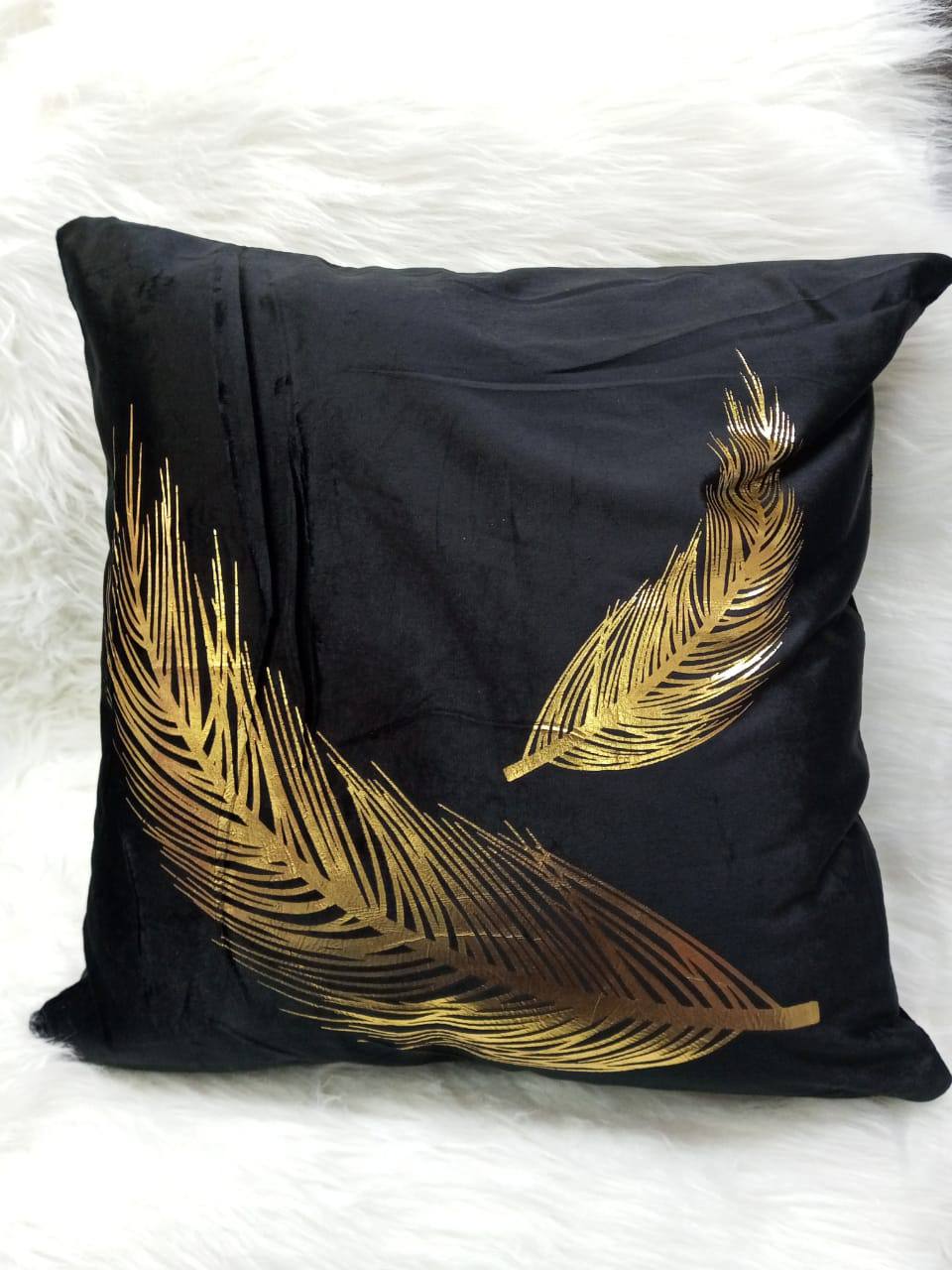 Gold & Black Throw Pillow Covers
