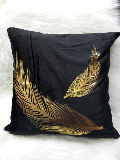 Gold & Black Throw Pillow Covers