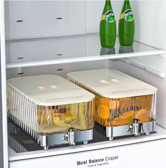 Glass Beverage Dispenser with Clamp Lid