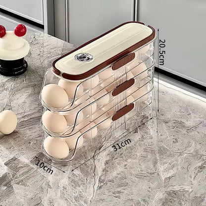 Acrylic Stackable Automatic sliding/rolling Egg Storage box/Egg Tray