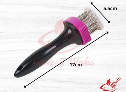 2 in 1 Meat Tenderizer Tool, 21 Stainless Steel Meat Tenderizer Needle