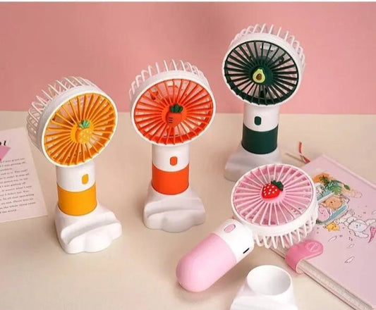 Cute Fruit Mini Hand Fan With Phone Holder,