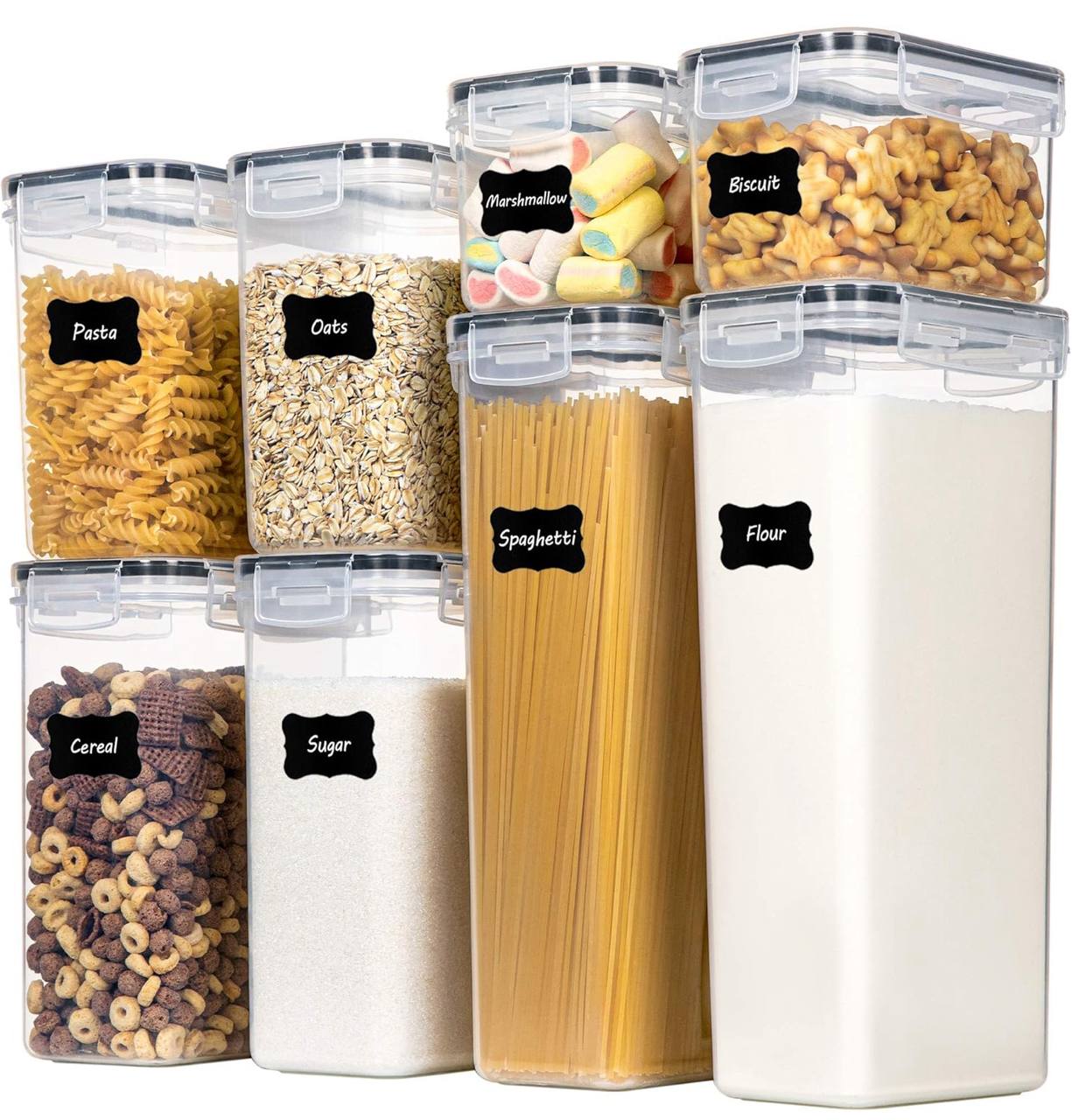 8pc food/cereal pantry storage containers