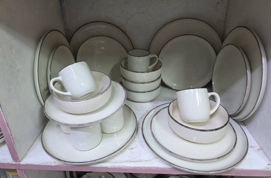 24pcs Reactive Glazed Ceramic Dinneer set
