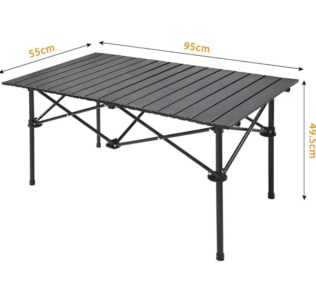 MONIFEN
Garden Folding Table And Chair Family Picnic Camping Bbq Folding Table Portable roll away 
Metallic top