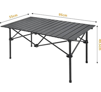 MONIFEN
Garden Folding Table And Chair Family Picnic Camping Bbq Folding Table Portable roll away 
Metallic top