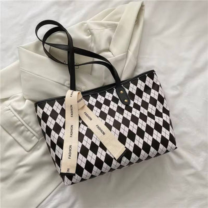 Diamond lattice Bag/ Shoulder Tote Bag