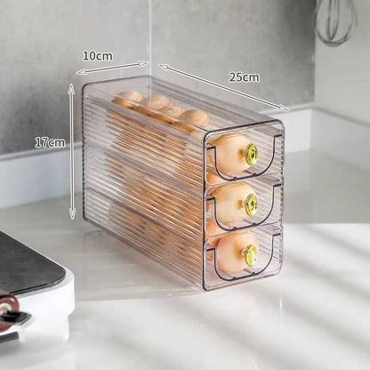 Space saving egg tray .