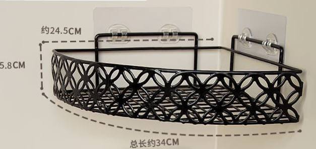 Heavy duty corner Self-Adhesive bathroom rack