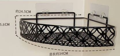 Heavy duty corner Self-Adhesive bathroom rack
