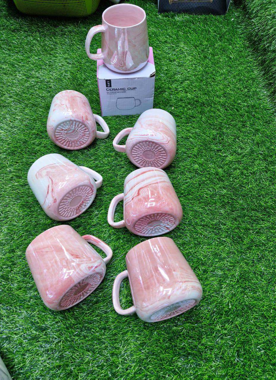 Pearl Marble  Porcelain Tea/ Coffee Mugs