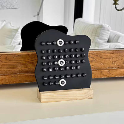 Wooden Perpetual Desktop Calendar