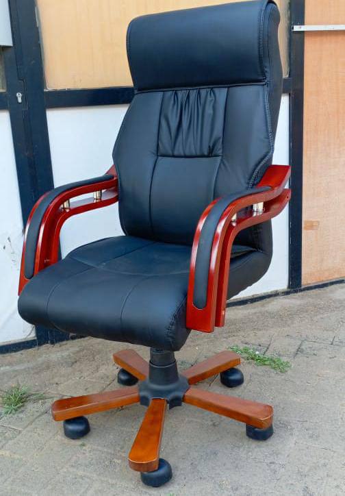 HLILY Office Chair, Solid Wood Reclining Computer Chair, Home Executive Chair, Executive Commercial Swivel Chair/Brown or Black/110-