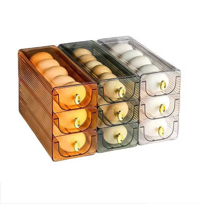 Space saving egg tray .