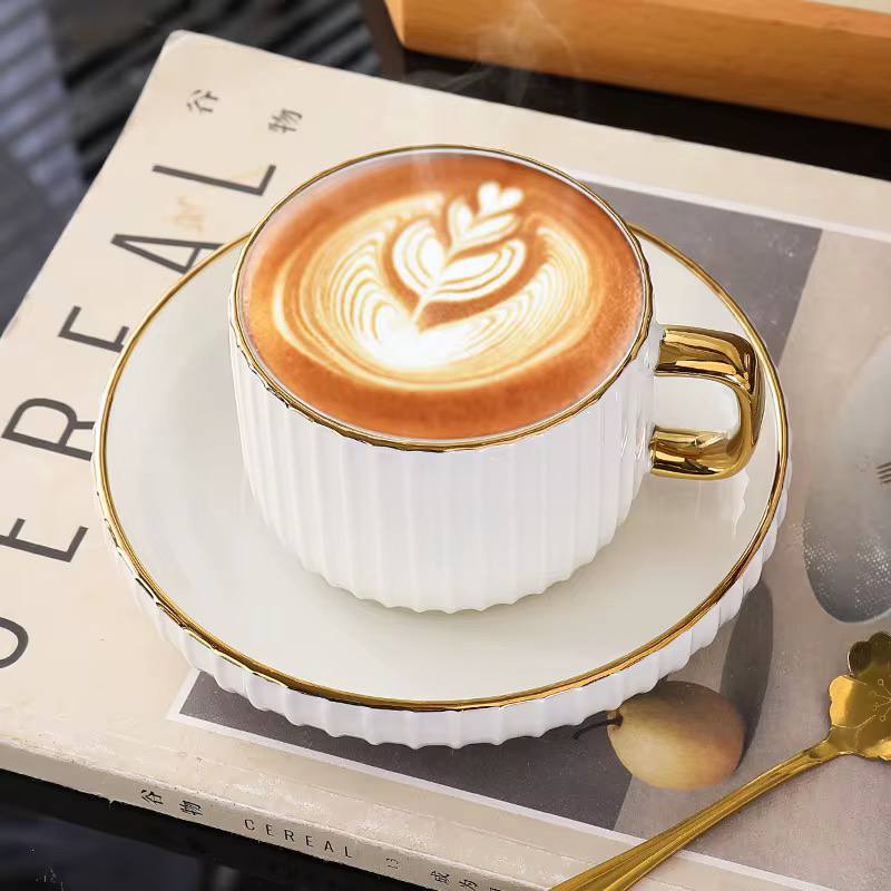 European Style Gold edge 12pcs Ceramic Coffee/Tea  Cups