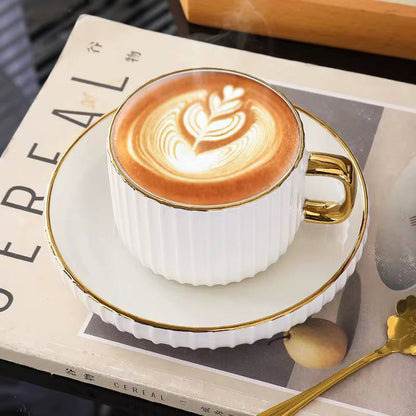 European Style Gold edge 12pcs Ceramic Coffee/Tea  Cups