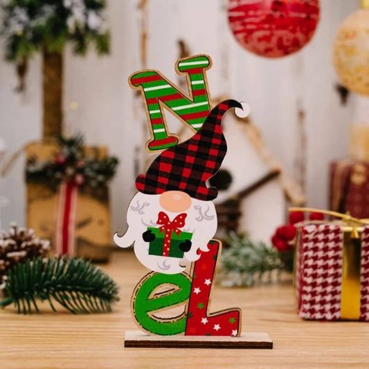 Wooden Christmas Desktop Ornaments Table Decor Christmas Home Decoration Xmas Gift