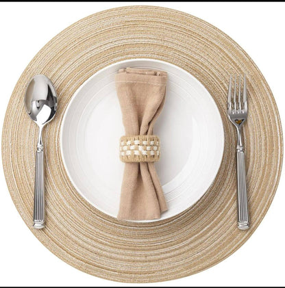 High-quality,thick  ramie woven table mats.