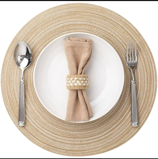 High-quality,thick  ramie woven table mats.
