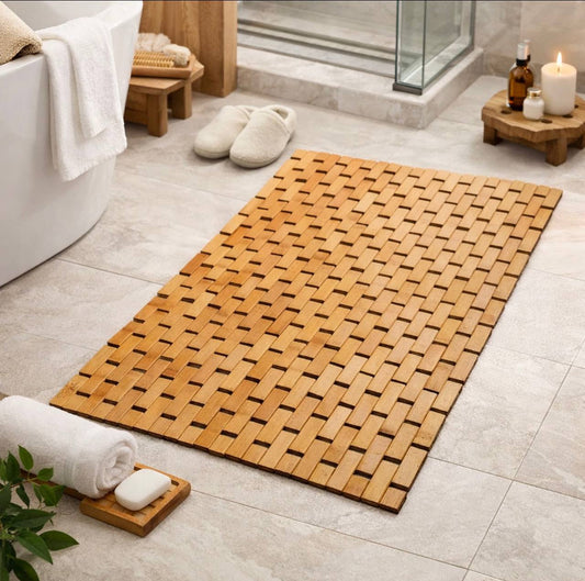 Bamboo Wood Bath Mat