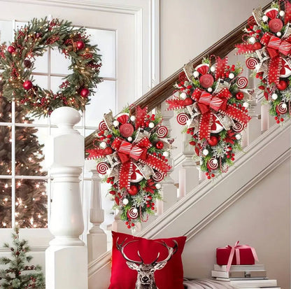 Candy Cane Christmas Wreath