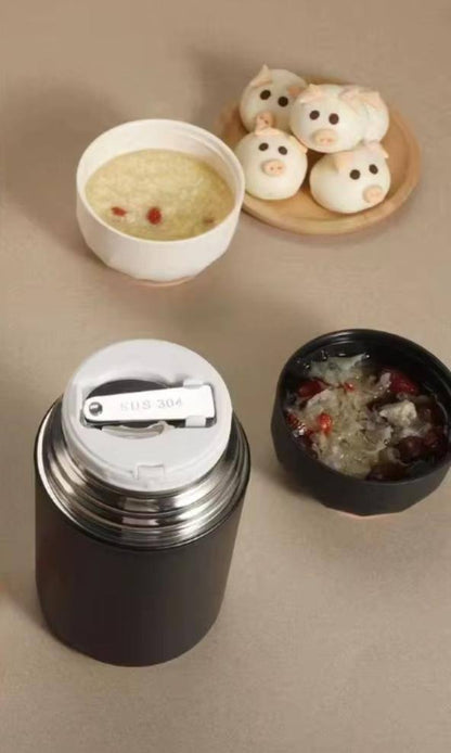 Big size 1050ml Classic food flask thermos with foldable spoon