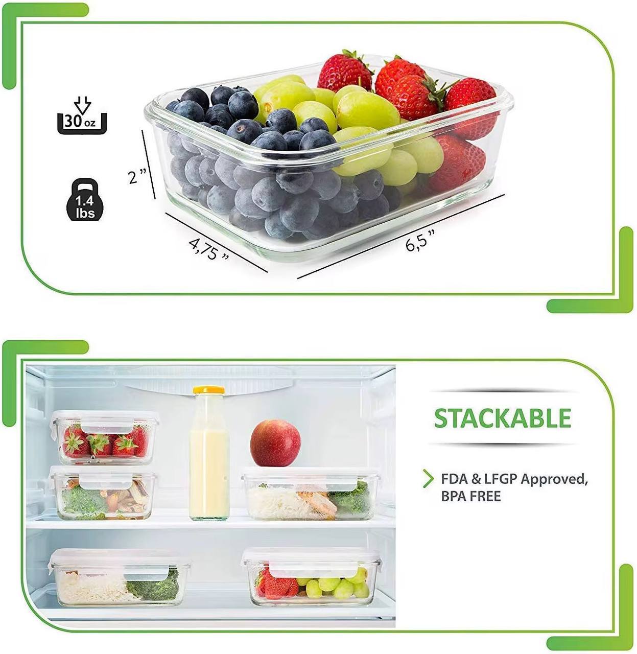 3in1 glass Preservation Bowls with air tight silicon covers