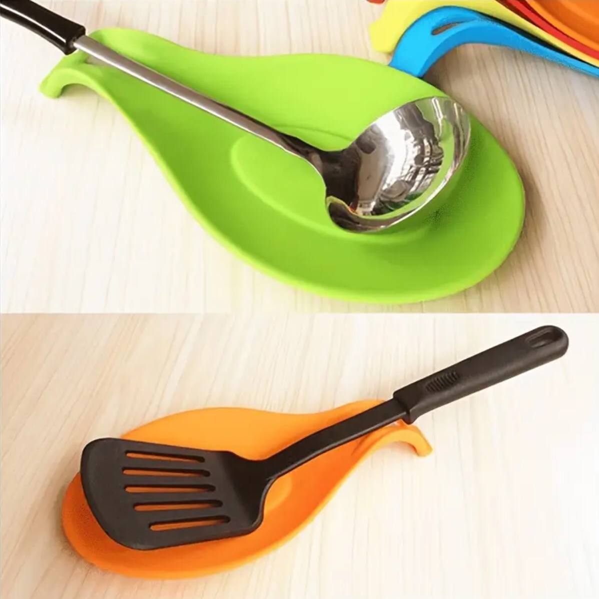 Silicone spoon rest