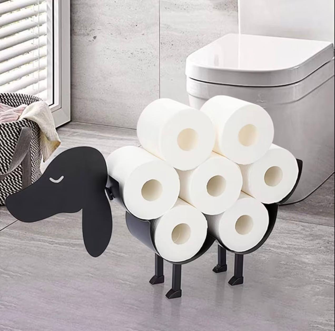 Creative Toilet Paper Holder – Metallic Finish