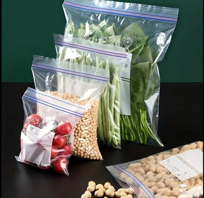 Reusable Food Storage Bags Plastic Ziplock Bags Leakproof Freezer Bags Fridge Storage Container For Meat Fruit Veggies