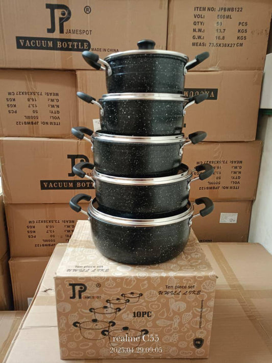 James Pot Black Cookware Set(Wove)