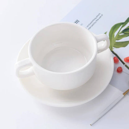 Ceramic  soup bowl with sorcer