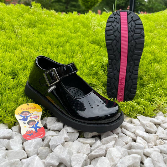 Crab Kids school shoes 
designed for everyday comfort and long-lasting durability.