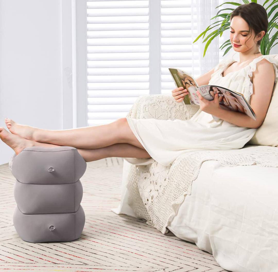 Inflatable poofs /foot rest stool.