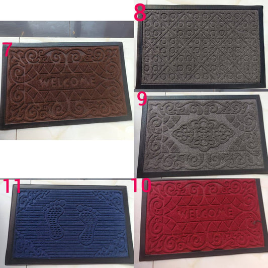 Door mat plain/patterned super strong and Antislip size 40 by 60