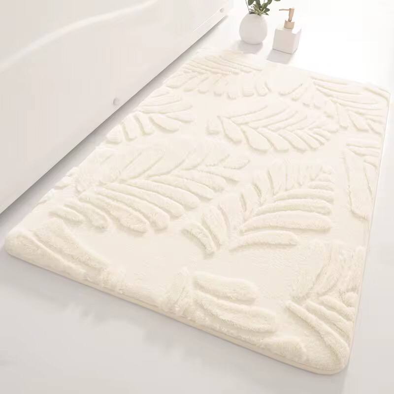 Memory sponge modern bath rugs faux rabbit fur .