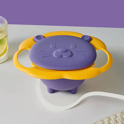 360 degrees free rotational baby bowl, no matter what position the insides remains upright avoiding food to spill over