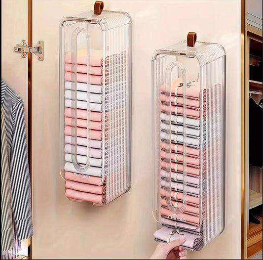 Wall mounted undergarments/socks organizer